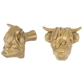 Highland Cow Brass Handle - Artisan Cabinet/Drawer Pull and Knob